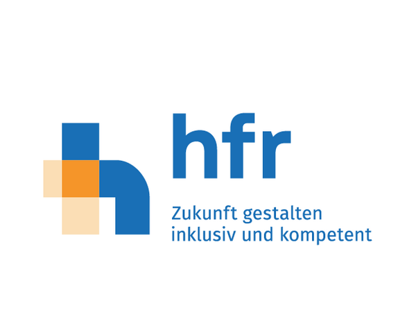 hfr Logo orange blau weiß